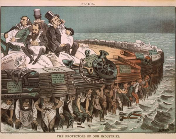 "The Protectors of Our Industries," Puck, 1883.