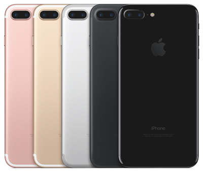 아이폰 7의 색상은 실버, 골드에 로즈골드에 블랙 색상과 제트 블랙 색상이 추가되었다. 제트블랙은 흠집에 취약한 편이라 주의가 요구된다