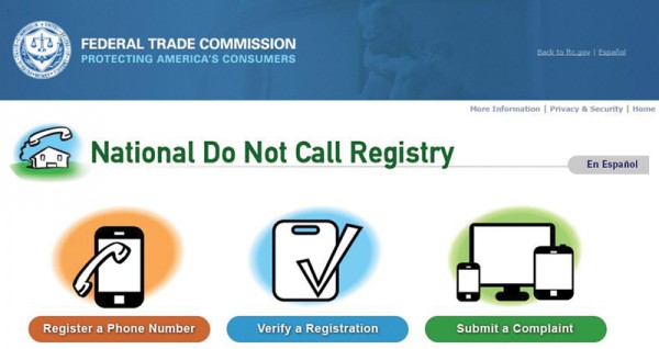 미 연방 거래 위원회가 운영하는 National Do Not Call Registry 홈페이지에 로보콜 번호를 등록하면 전화번호가 차단되고 악성 발신자를 처벌할 수 있다