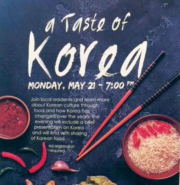 렉싱턴 한인학부모들의 모임인 코렉스(KOLex)는 렉싱턴 주민들에게 한국의 음식 맛을 선보이고 요리책까지 나눠주는 행사를 렉싱턴도서관에서 개최한다