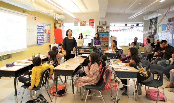 코로나 바이러스 우려가 높아지자 뉴잉글랜드 한국학교가 방학을 연장, 29일 수업을 취소했다. 사진은 지난 가을학기 흥부반 공개수업 모습