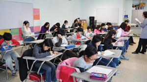 뉴잉글랜드 한국학교 고구려반의 공개 수업 모습