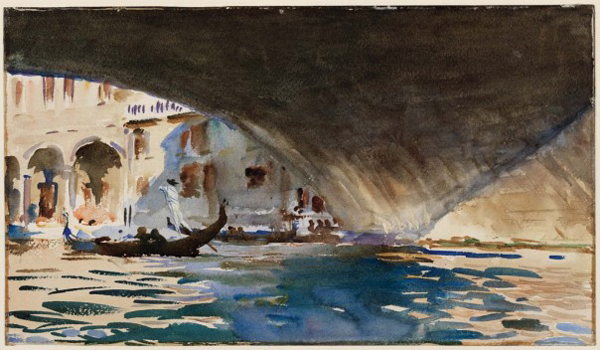 John Singer Sargent, Venice: Under the Rialto Bridge, 1909