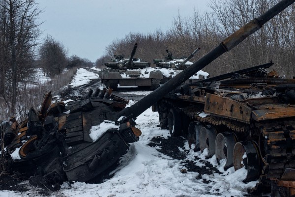 우크라이나가 파괴한 러시아의 탱크