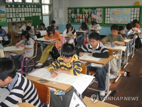 한국 초등학교 교실 모습(기사와 직접 관련 없음)