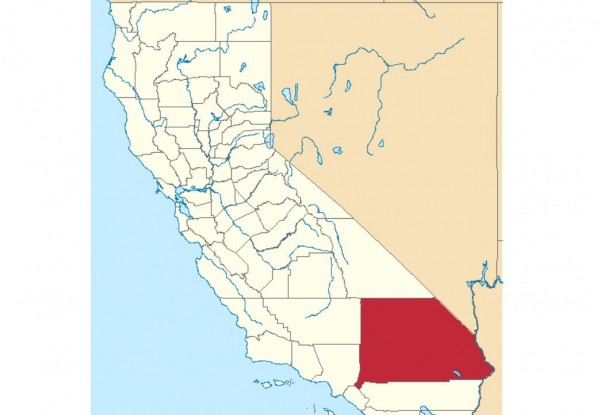 캘리포니아주 샌버너디노 카운티(빨간색)
