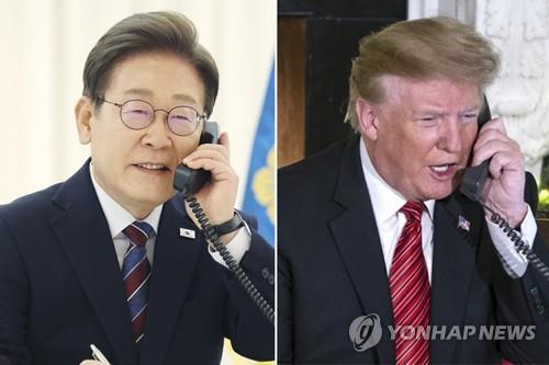 이재명 대통령(왼쪽)-트럼프 미국 대통령
