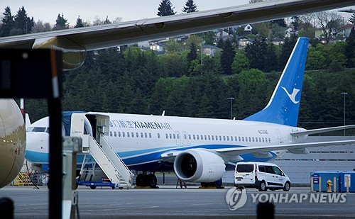 미국 시애틀에 있던 샤먼항공 주문 보잉 항공기