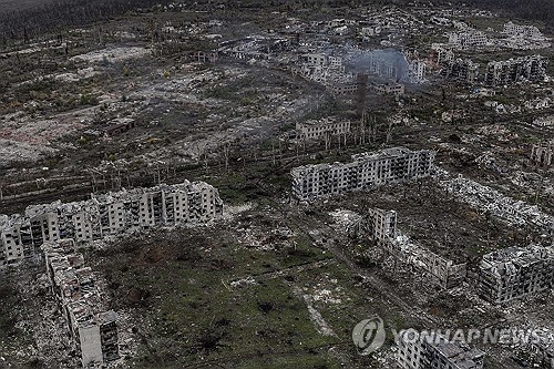 2024년 11월 페허가 된 도네츠크 차시우야르 모습